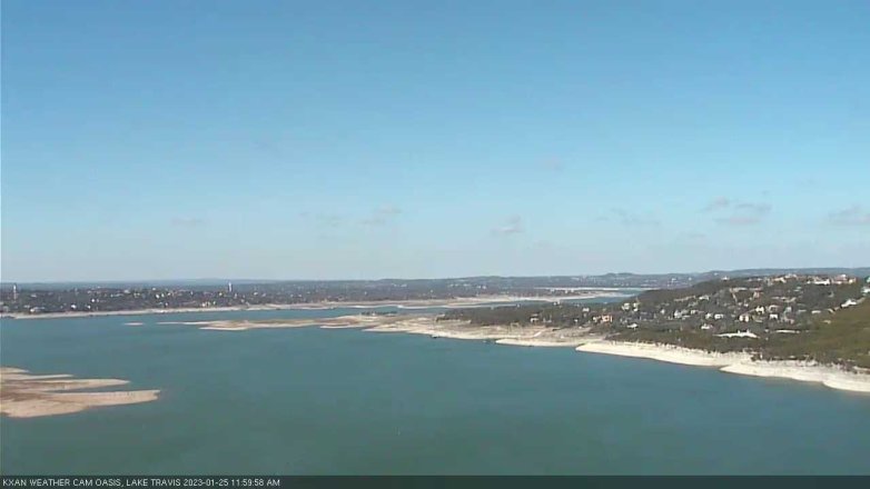 Lake Travis webcam, January 25, 2023 12:00 PM CT