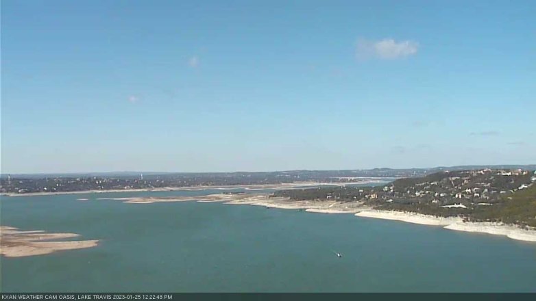 Lake Travis webcam, January 25, 2023 12:25 PM CT