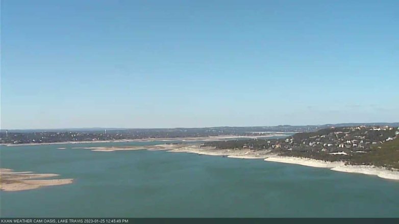 Lake Travis webcam, January 25, 2023 12:45 PM CT