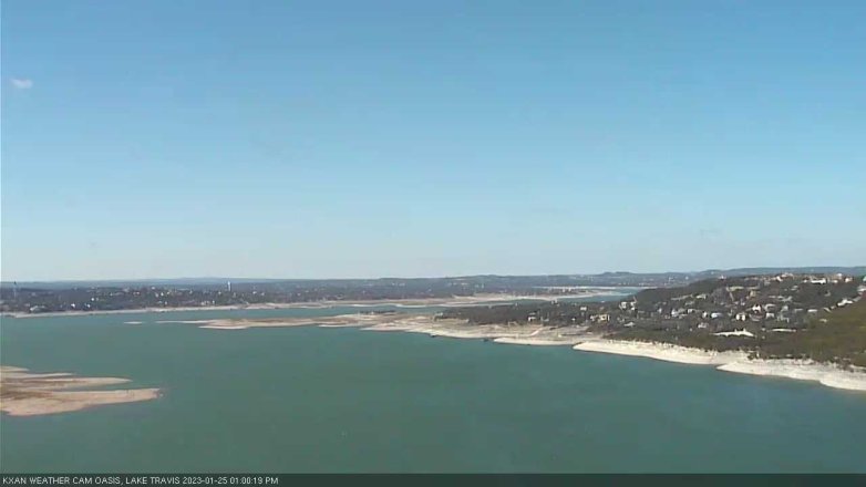 Lake Travis webcam, January 25, 2023 1:00 PM CT