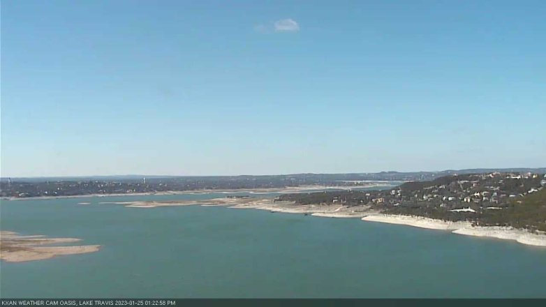 Lake Travis webcam, January 25, 2023 1:25 PM CT