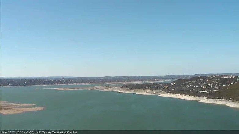 Lake Travis webcam, January 25, 2023 1:45 PM CT