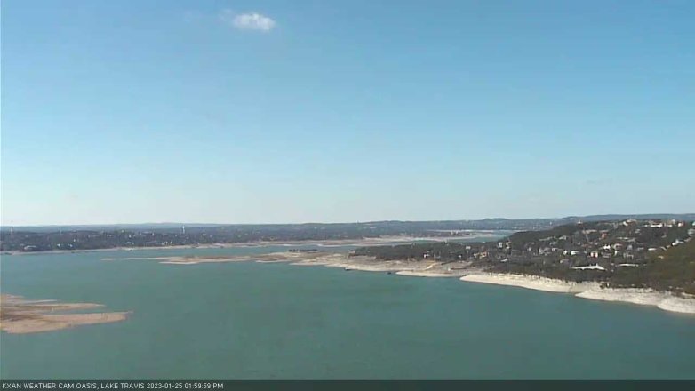 Lake Travis webcam, January 25, 2023 2:00 PM CT