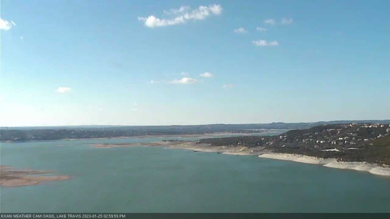 Lake Travis webcam, January 25, 2023 3:00 PM CT