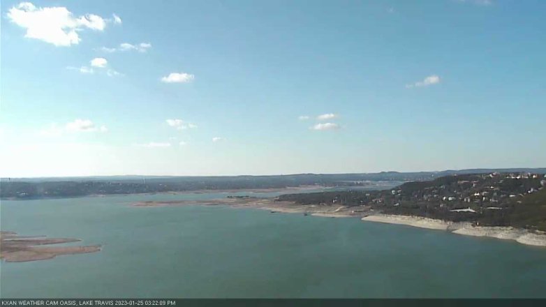 Lake Travis webcam, January 25, 2023 3:25 PM CT