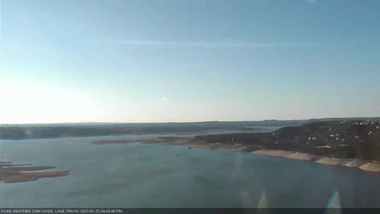 Lake Travis webcam, January 25, 2023 4:45 PM CT