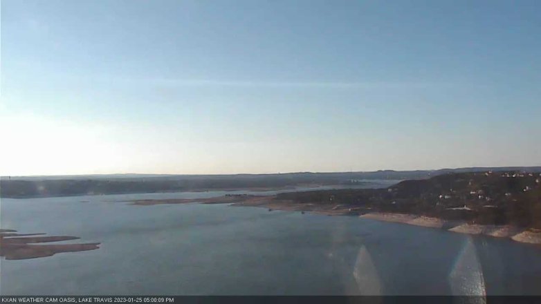Lake Travis webcam, January 25, 2023 5:00 PM CT