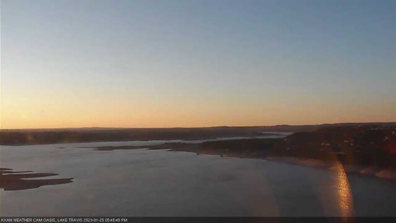 Lake Travis webcam, January 25, 2023 5:45 PM CT