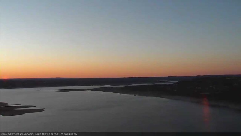 Lake Travis webcam, January 25, 2023 6:00 PM CT