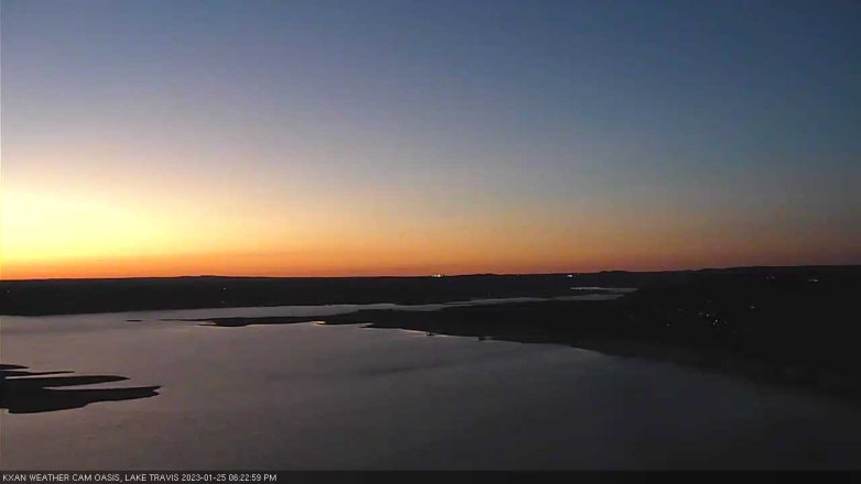Lake Travis webcam, January 25, 2023 6:25 PM CT