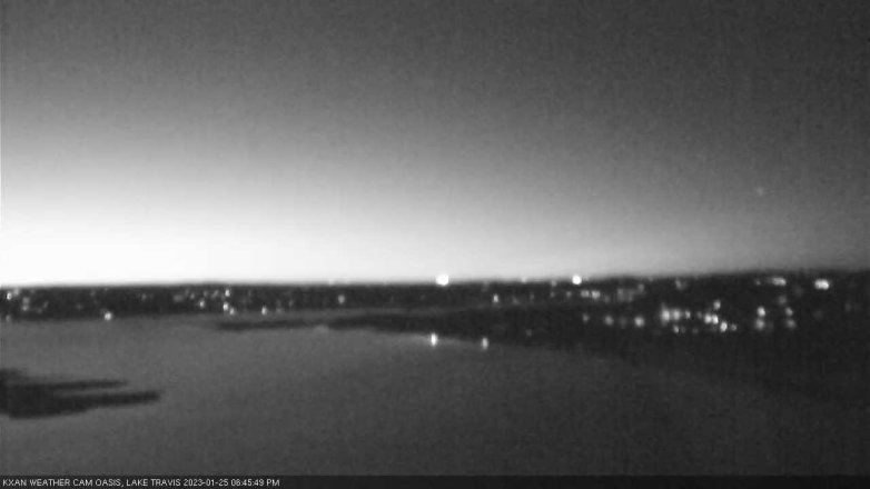 Lake Travis webcam, January 25, 2023 6:45 PM CT