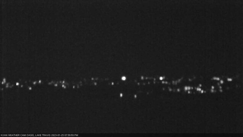 Lake Travis webcam, January 25, 2023 8:00 PM CT