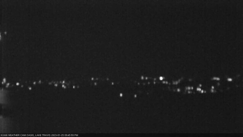 Lake Travis webcam, January 25, 2023 9:45 PM CT