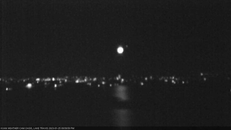Lake Travis webcam, January 25, 2023 10:00 PM CT