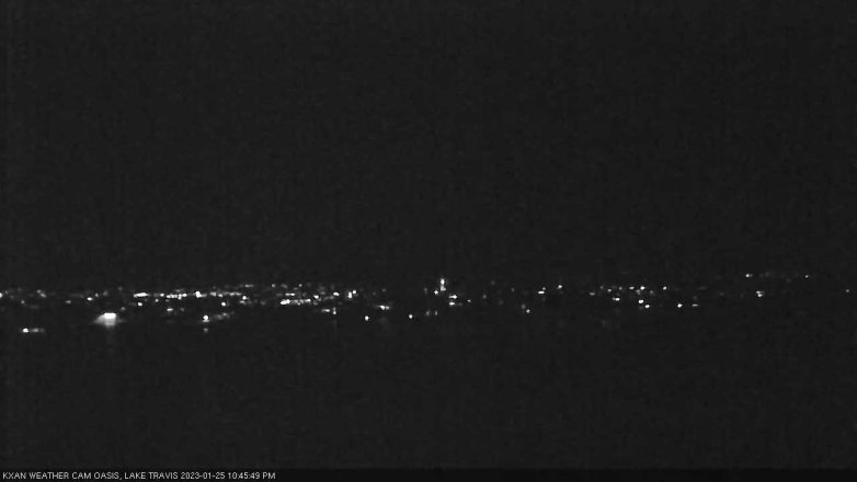 Lake Travis webcam, January 25, 2023 10:45 PM CT