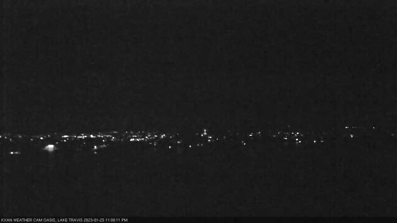 Lake Travis webcam, January 25, 2023 11:00 PM CT