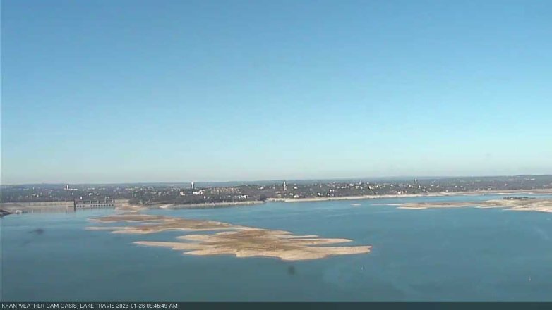 Lake Travis webcam, January 26, 2023 9:45 AM CT