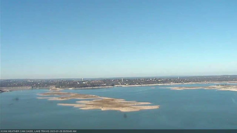 Lake Travis webcam, January 26, 2023 10:00 AM CT
