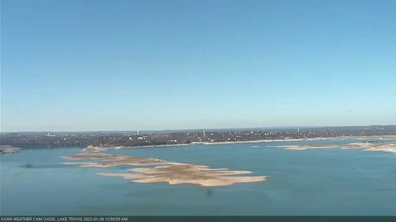 Lake Travis webcam, January 26, 2023 11:00 AM CT