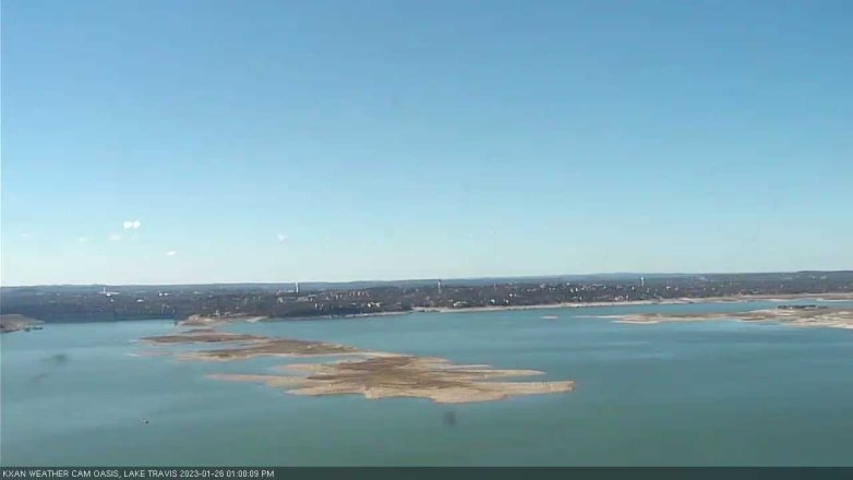 Lake Travis webcam, January 26, 2023 1:00 PM CT