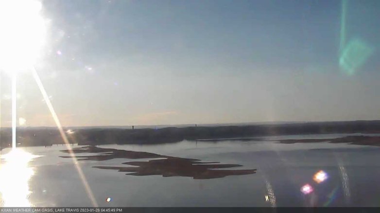 Lake Travis webcam, January 26, 2023 4:45 PM CT