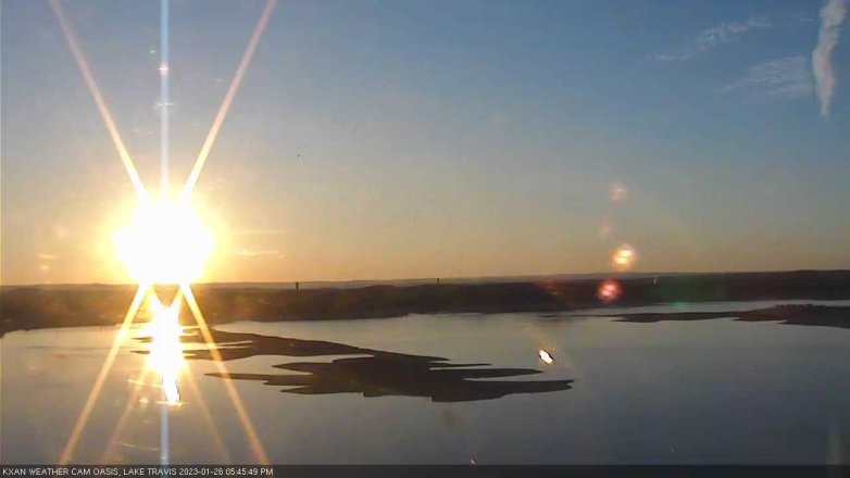 Lake Travis webcam, January 26, 2023 5:45 PM CT