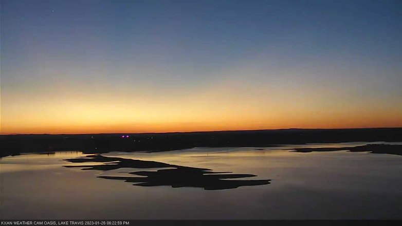 Lake Travis webcam, January 26, 2023 6:25 PM CT