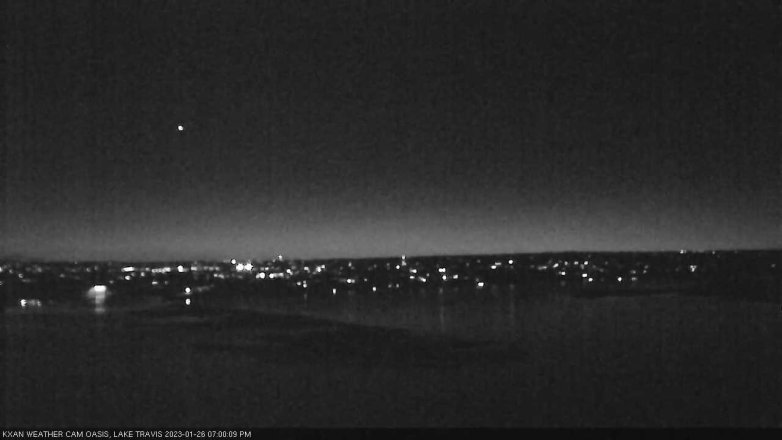 Lake Travis webcam, January 26, 2023 7:00 PM CT