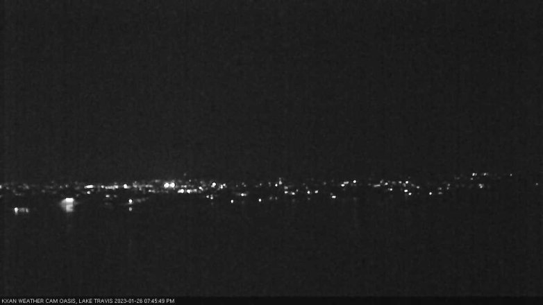Lake Travis webcam, January 26, 2023 7:45 PM CT
