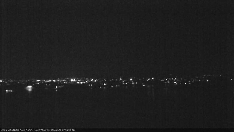 Lake Travis webcam, January 26, 2023 8:00 PM CT
