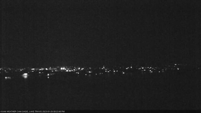 Lake Travis webcam, January 26, 2023 8:25 PM CT
