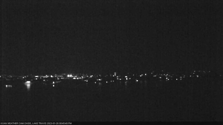 Lake Travis webcam, January 26, 2023 8:45 PM CT