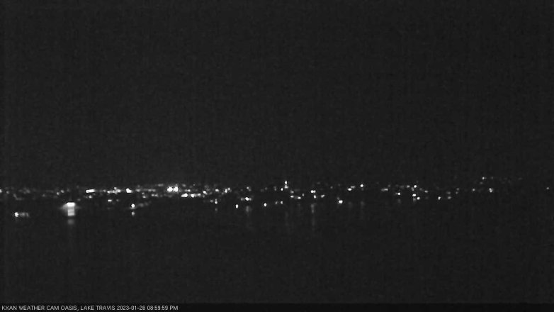 Lake Travis webcam, January 26, 2023 9:00 PM CT
