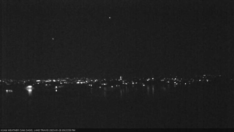 Lake Travis webcam, January 26, 2023 9:25 PM CT