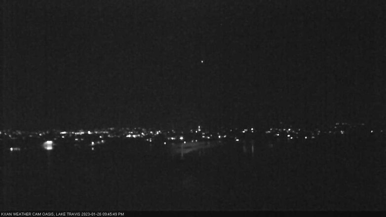 Lake Travis webcam, January 26, 2023 9:45 PM CT