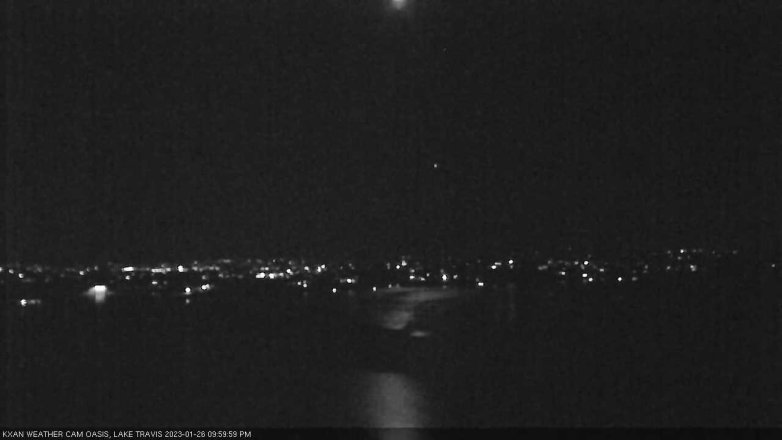 Lake Travis webcam, January 26, 2023 10:00 PM CT