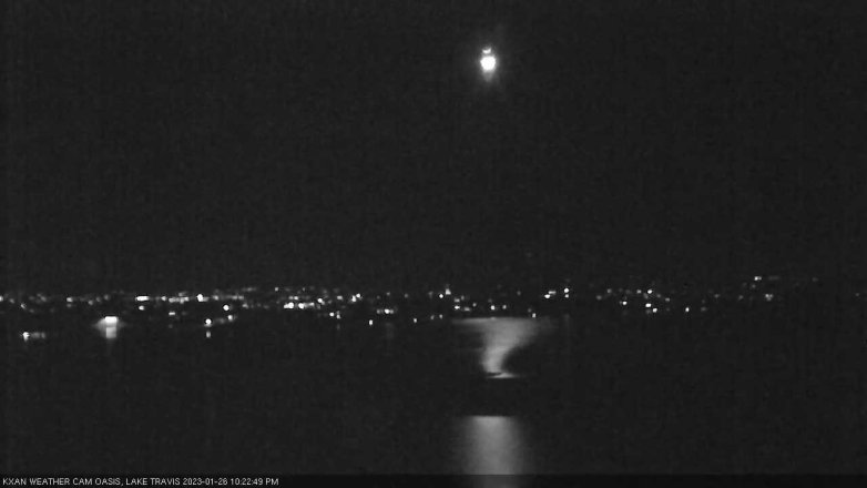 Lake Travis webcam, January 26, 2023 10:25 PM CT