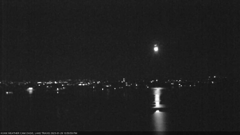 Lake Travis webcam, January 26, 2023 11:00 PM CT