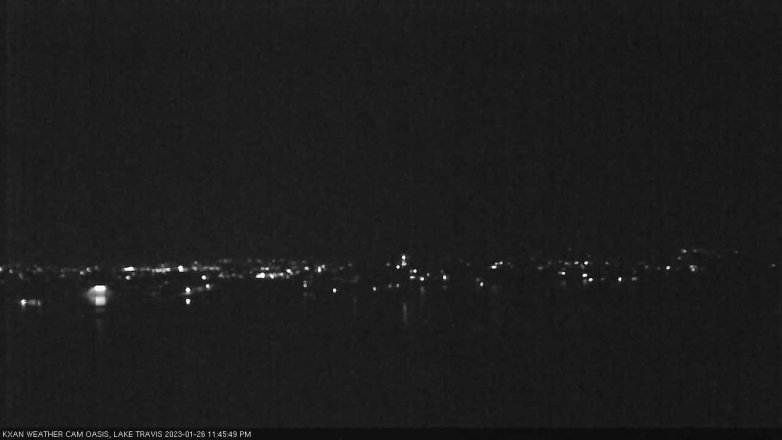 Lake Travis webcam, January 26, 2023 11:45 PM CT
