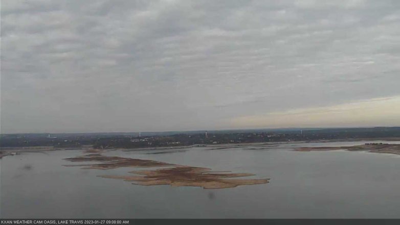 Lake Travis webcam, January 27, 2023 9:00 AM CT