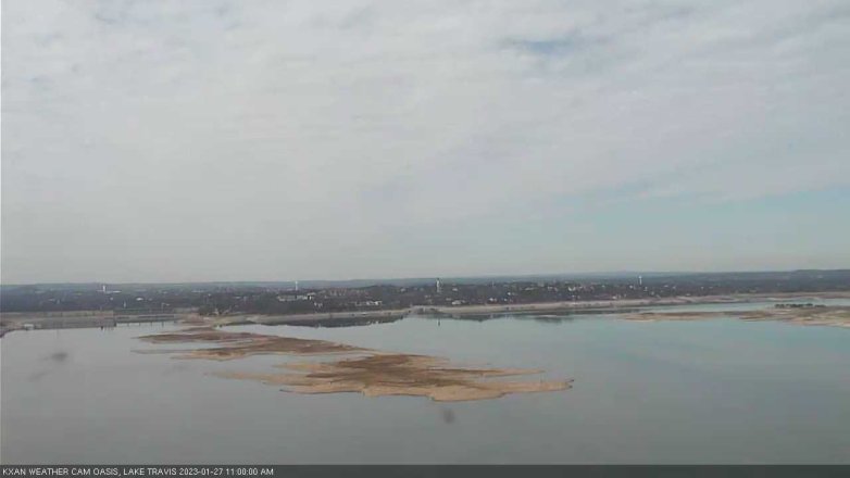 Lake Travis webcam, January 27, 2023 11:00 AM CT