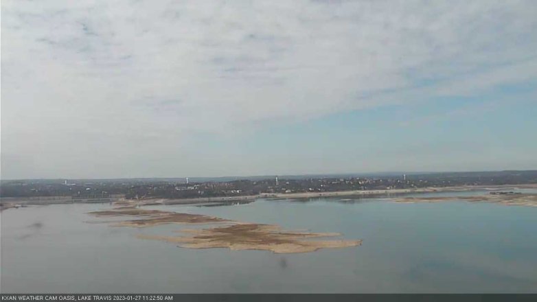 Lake Travis webcam, January 27, 2023 11:25 AM CT