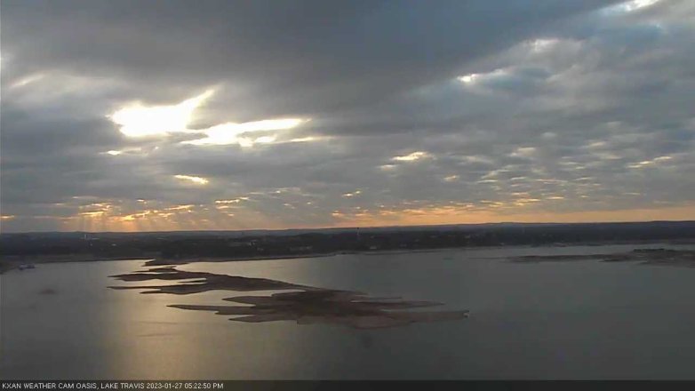Lake Travis webcam, January 27, 2023 5:25 PM CT