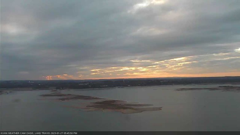 Lake Travis webcam, January 27, 2023 5:45 PM CT
