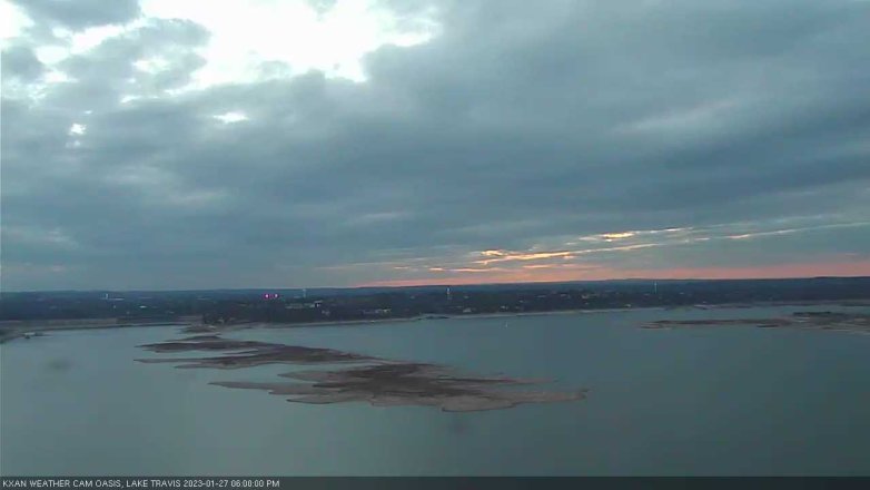 Lake Travis webcam, January 27, 2023 6:00 PM CT
