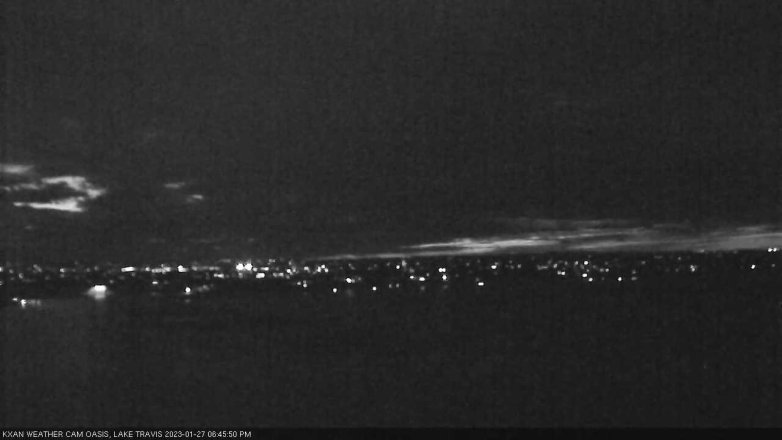 Lake Travis webcam, January 27, 2023 6:45 PM CT