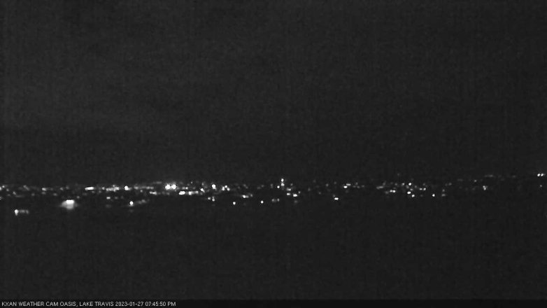 Lake Travis webcam, January 27, 2023 7:45 PM CT