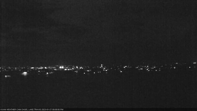 Lake Travis webcam, January 27, 2023 8:00 PM CT