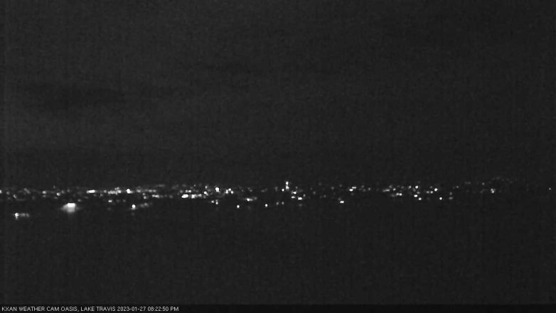 Lake Travis webcam, January 27, 2023 8:25 PM CT