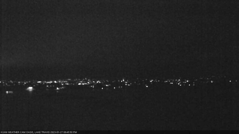 Lake Travis webcam, January 27, 2023 8:45 PM CT